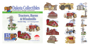 Dakota Collectibles 970421 Tractors Barns Windmills Multi-Formatted CD Embroidery Machine Designs