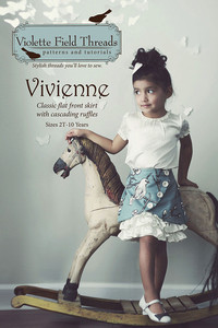 Violette Field Threads VFT001V Vivienne Skirt Sewing Patttern Size 2-10