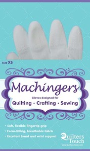Quilters Touch 7243XS Extra Small Machingers Seamless Nylon Knit Gloves to Hold Fabric, Hoops or Rulers in Free Motion Quilting
