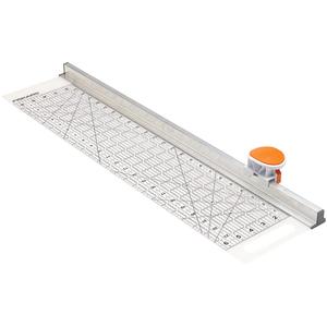 Fiskars 195130-1001, 6x24in Acrylic Ruler +45mm Rotary Cutter and Track Combo, Measure and cut in one easy step