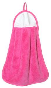 Agomax AG0310PNK Microfiber Coral Fleece Pink Blank Hand Towel 13x17"