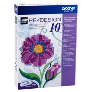 54439: Brother PEDESIGN10 PE Design Palette v10 Embroidery Digitizing Software