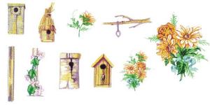 Balboa Threadworks 64P Bird Houses & Garden 1 4x4 Embroidery Disks