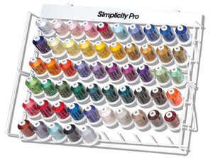 54477: Simplicity Pro by Brother ETKS110 Cones 1100Yd Embroidery Thread Kit 40wt Poly, 42 Disney, Metal Racks