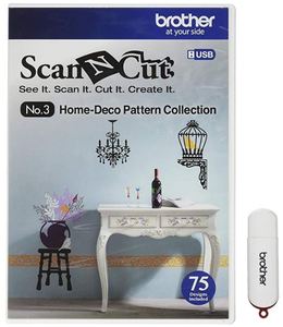 55428: Brother ScanNCut CAUSB3 No.3 Home-Deco 75 Pattern Collection USB Stick