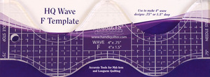 Handi, Quilter, HG00613, 4", Wave, Ruler, F, 1/4", Thick, for, .75", or, 1.5", Deep, Waves