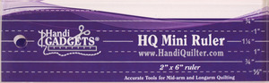 57450: Handi Quilter HG00359 1/4" Thick Mini Ruler Template 2x6" for Ruler Foot