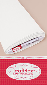 C&T Publishing CT20246, Kraft-Tex Paper Like Fabric, White Bolt 19in x 10Yds