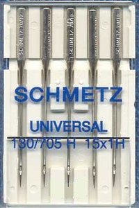 Schmetz 130-G5-120 5-Pack Universal Sewing Machine Needles Size 120/19