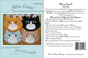 Susie C Shore Designs ST-1511 Allie Cats Sewing Pattern