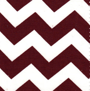 Fabric Finders 15 Yd Bolt 9.33 A Yd 1488 Crimson and White Chevron 100% Pima Cotton Fabric 60 inch