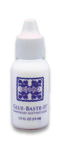 Roxanne RX-GL5, Water Soluble Glue, Baste-It, 0.5oz Squeeze Bottle, Syringe Applicator