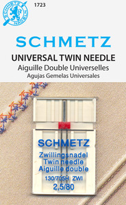 Schmetz S-1723 Universal Twin sz2.5/80 10pk