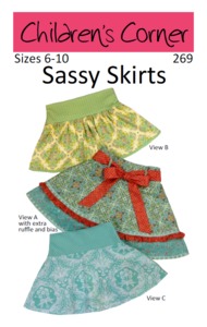Children's Corner, CC269, Sassy Skirt, Sewing Pattern, Sizes 6-10, Children's patterns, Classic Children's sewing patterns
