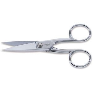 6616: Gingher G-5C 5" Knife Edge All Metal Craft Scissors, Shears, Trimmers +Sheath