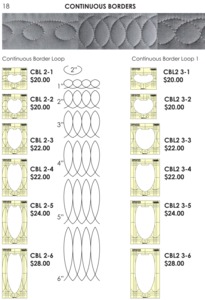 Sew Steady Westalee CBL Continuous Loop Borders, Select Template Ruler Size 2" or 3" Wide Patterns