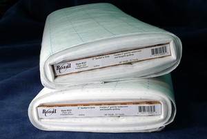 Bosal, BOS327, White, 2", Non, Woven, Fusible, Interfacing, 100, Polyester, 45, 25, Yard, Bolt, Bosal 327 Preprinted 2" Grid Poly Fiber Interfacing 48"x25Yd Bolt for Watercolor and Bargello Quilting