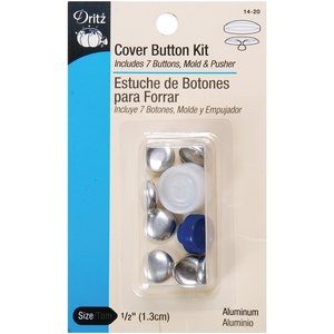 Dritz Cover Button Kit - Size 20 - 1/2" - 7 Ct. + Tools