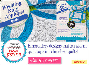 DIME SHQWR1 Wedding Ring Applique Quilts Collection 10 Designs, Instructions CD