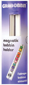 65127: Blue Feather 6770 Grabbobbin Magnetic Plastic Rack Holder for 16 Bobbins