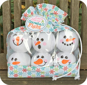 Embroidery Garden #39 Snowman Snowballs, Storage Bag, Set 2 Embroidery Designs on CD