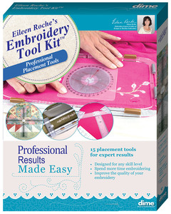 62968: Eileen Roche Embroidery Tool Kit, Angle, Center Ruler, Target Sticker, Hoop Shields ETK0010