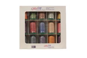 65479: Exquisite MD1500 Medley Variegated 15x1100Yd 40wt Poly Cone Thread Kit