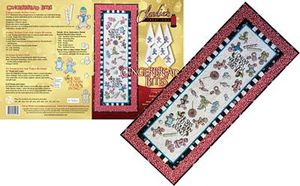 Claudia's Creations GB60998 Gingerbread Bites Embroidery Design Pack CD, Festive Redwork for Table Runners, Napkins, Aprons, Placemats and more!