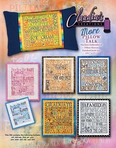 Claudia's, Creations, MP60990, More, Pillow, Talk, Embroidery, Design, Pack