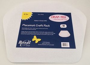 Bosal BOSPM-6, Placemat Craft Pack Cupcake w/ Craf-tex Plus Fusible Interfacing, for 4pc Setting of 14 1/4" x 18 1/2"