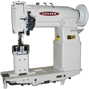 Consew, 369RB-2, Double, Needle, 3/8", Gauge, Split, Bar, Post, Bed, Walking, Foot, Feed, Machine, Head, Only