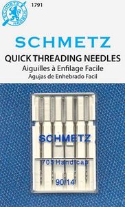 Schmetz S-1791 130/705H Handicap Quick Self Threading Needles 5Pk, Size 14/90