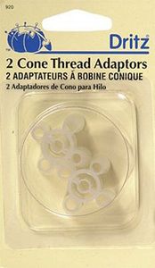 Dritz D920, Cone Spool Thread Adaptors 2ct for Sewing, Embroidery, Sergers, Coverstitch, Blindstitch Machines