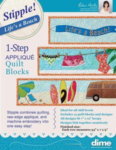 DIME STP0115 Stipple! Life's A Beach 1-Step Applique Quilt Blocks CD