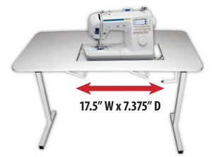 Sullivans, 12889, 17.5", 7.375" Folding, Sewing, Table, Free, arm, Flat, bed, Sewing, Embroidery, Serger, Blind, hem, Craft, Hobby, Portable, Large, Machine, Opening, WHITE 1, Size, Fits, All, Quilting, Machines, Platform