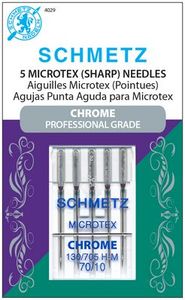 Schmetz, S-4029, Chrome, Professional, Grade, Microtex, Sharps, 5, pack, 130, 705, H, M, Size, 70, 10, strong, durable