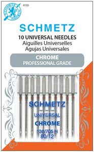 Schmetz, S-4133, Chrome, Professional, Grade, Universal, 10, pack, 130, 705, H, Size, 80, 12, strong, durable