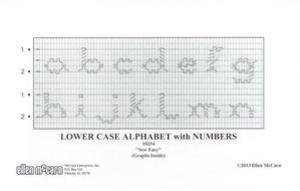 Ellen McCarn EM10234, Lower Case Alphabet Smocking Plate Sewing Pattern