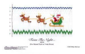 Ellen McCarn EM10235 'Twas The Night Smocking Plate Sewing Pattern with Colors