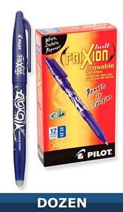 Frixion FX7BLU Erasable Gel Pen .7mm Ball Point Marking Tool, Blue Ink 12/bx
