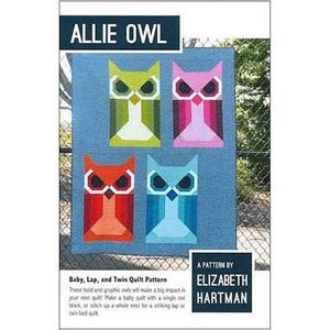 Allie Owl, EH020, Baby, Lap, Twin Quilt, Sewing Pattern, by Elizabeth Hartman, Elizabeth Hartman EH020 Allie Owl EH020 Baby, Lap, Twin Quilting Sewing Pattern