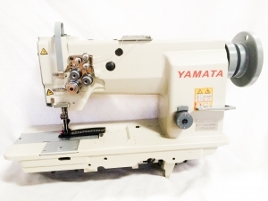 Yamata FY4400 Single Needle Compound Walking Foot Needle Feed Upholstery Sewing Machine, Assembled Power Stand, Large Hook, M Size Bobbin, Auto Oil
