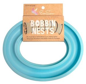 82258: Eversewn BN30SB Bobbin Nest SkyBlue Holder Ring for up to 20 Metal or Plastic Bobbins