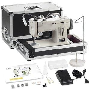 82269: Reliable Barracuda 200ZW Sewing Machine, Craftsman Kit Case, Light, Stand