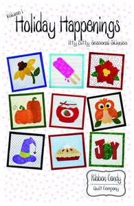 Ribbon Candy Quilt Company, RCQC605, Holiday Happenings Vol 1, Itty Bitty, Seasonal ,Pattern