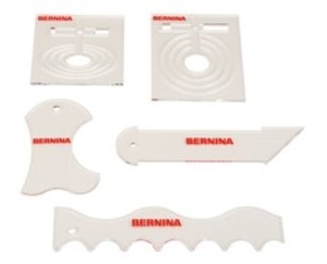 Bernina, 5 of, 1/4" Thick, Ruler Templates, Kit for, Foot #72, on Domestic, or #96 Foot, on Q20, or Q24, Longarm, Quilting Machines, Bernina BRKSD 5 of 1/4" Ruler Templates Kit for Foot #72 on Portables or #96 Foot on Q16 Q20 Q24