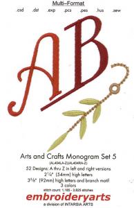 Embroidery Arts Arts and Crafts Monogram Set 5 Disk