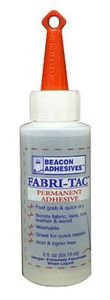 Beacon 7061-2, FabriTac Permanent Fabric Adhesive Glue, 2oz Squeeze Bottle