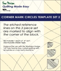 Sew Steady WT-CMC-2 Westalee Corner Mark Circles Template Set 2-3Piece Set
