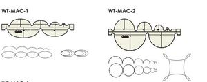 Westalee WT-MAC Westalee Multi Arc RulersK: Shallow Ovals, Circles, Deep Ovals, Deep Ovals 2,  Each Tool has 1” - 2” - 3" - 4” - 5” - 6” Curves
